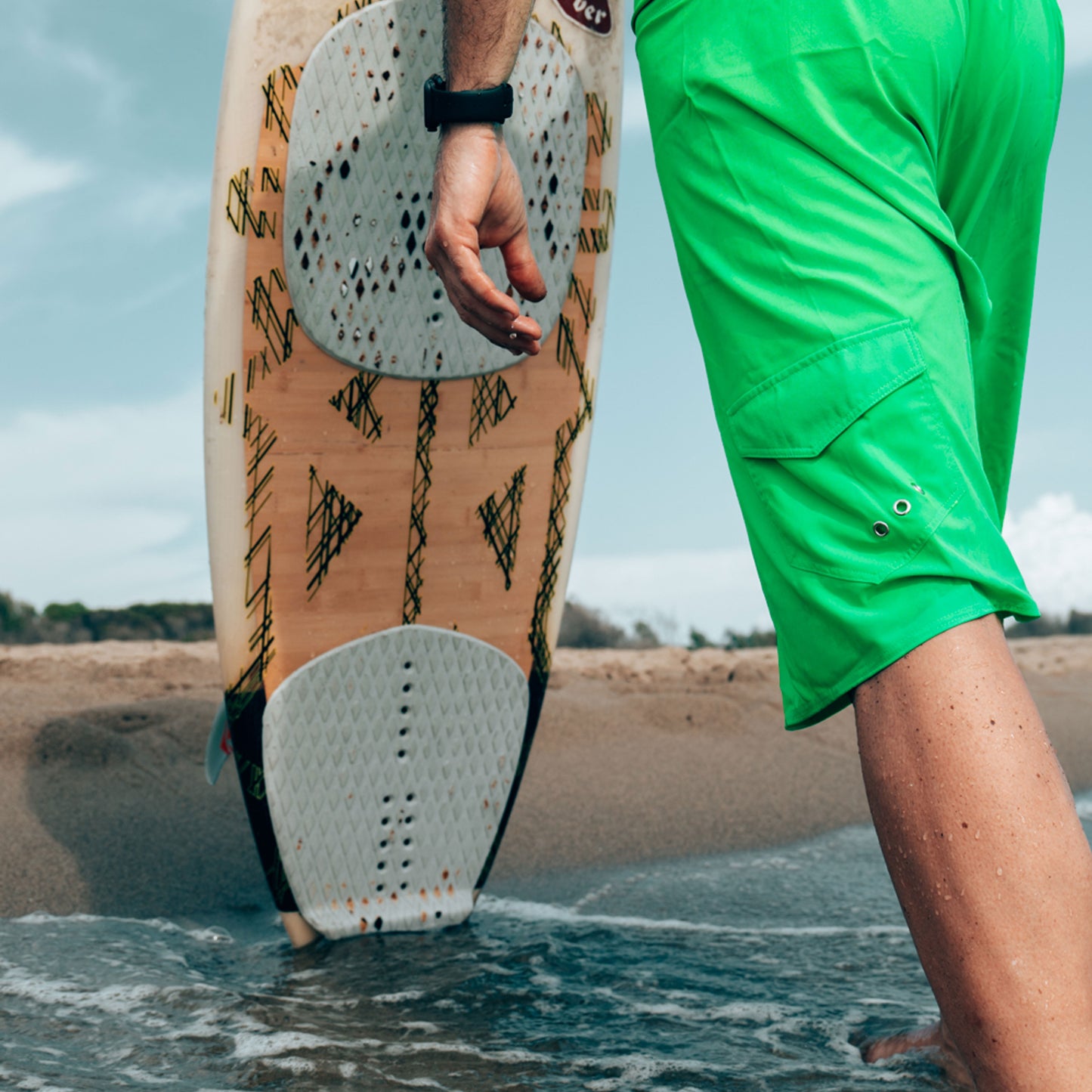 ABISSO - PANTALONCINO DA SURF - VERDE FLUO